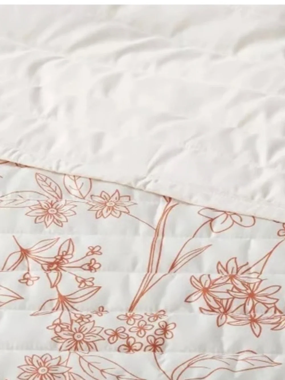 Full Floral Satin Quilt in Copper